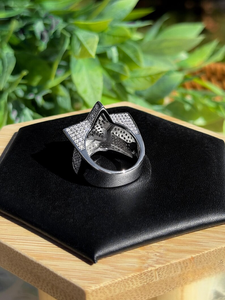 Star Moissanite <b>Mens</b> <b>Ring</b> White Gold Statement <b>Ring</b> Iced Out Hip Hop Jewelry Luxury Fashion <b>Ring</b> Gift - Product Image 4