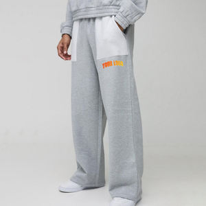 Pantalones de color sólido, modernos, deportivos, casuales, largos, con bordado en la cintura, 100% algodón. - Product Image 4