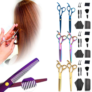 Kit de ciseaux de barbier professionnels de qualité supérieure, ciseaux à effiler, ciseaux de coiffure, ensemble de salon de coiffure en acier inoxydable - Product Image 4
