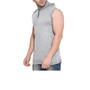 เสื้อฮู้ดแขนกุดลำลองสำหรับผู้ชาย ขายส่ง รับทำโลโก้ ผ้าฝ้าย 100% ทรงโอเวอร์ไซส์ ระบายอากาศได้ดี ไซส์พลัส - Product Image 2