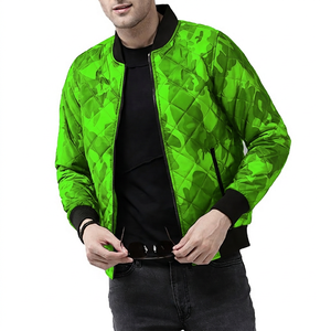 Chaqueta de Hombre Acolchada con Cierre de Cremallera, Resistente al Viento, Informal, para Otoño, Corte Regular, Material de Poliéster - Product Image 3