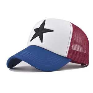 Casquette unisexe en maille respirante avec patch étoile, taille réglable, chapeau décontracté pour l'extérieur, printemps-été, pour adultes - Product Image 2
