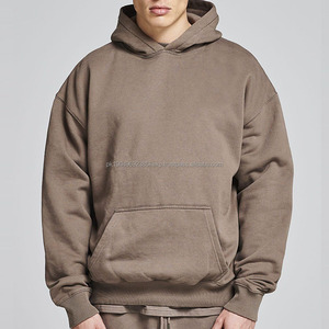 High Quality 100 Cotton Plain <b>Hoodies</b> Custom Logo <b>Men's</b> Hooded Jumper Unisex <b>Oversized</b> Pullover Blank Sweatshirts - Product Image 4