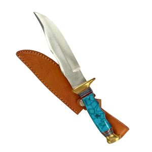 Couteau Bowie pour le camping, la randonnée et la chasse en plein air, avec construction en acier inoxydable, poignée confortable et étui. - Product Image 2
