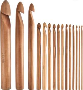 Juego de Agujas de Ganchillo de Madera Hechas a Mano, Ecológicas y Sencillas, Kit de Herramientas de Tejido para el Hogar, Venta al por Mayor - Product Image 1