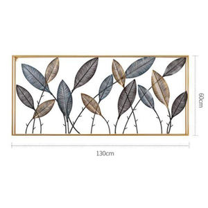 Luxury Metal Leaf <b>Wall</b> Art Modern Botanical Iron <b>Wall</b> <b>Decor</b> <b>Large</b> Decorative <b>Wall</b> Hanging for Living Room Hotel Office - Product Image 1
