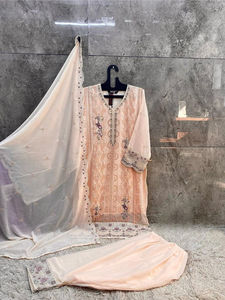 Latest Designer Suit Heavy Georgette Casual <b>Dresses</b> with Sequin Embroidery Work and Diamond Decoration - Product Image 2