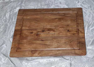 Planche à découper en bois d'acacia pour la maison et la cuisine, idéale pour les légumes, la viande et les fruits, accessoire portable pour le camping en extérieur - Product Image 5