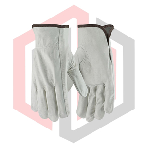 Guantes de Seguridad de Cuero Vacuno para Conductor, Resistentes a Desgarros, Transpirables, Antiestáticos, Antideslizantes y Anticorte para Uso en Construcción - Product Image 3