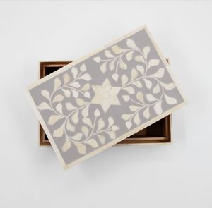 Geometric Style Design Bone Jewellery <b>Box</b> Luxury Resin Bone Decorative Storage <b>Box</b> Bone Inlay <b>Box</b> home at very reasonable price - Product Image 3