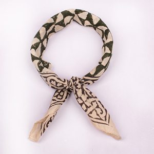 Cotton Geometric Pattern Bandana <b>Square</b> <b>Scarf</b> Multifunctional Casual Wear Four Seasons Unisex Style - Product Image 3