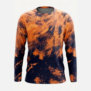 Chemises de pêche pour hommes avec logo personnalisé, 100% polyester, protection UV UPF50, manches longues UPF50+, séchage rapide, respirantes, vêtements de pêche en jersey - Product Image 5