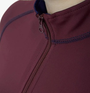 Camisa de equitación de alta calidad para mujer, para jinetes, elegante, para deportes al aire libre, con encaje de malla, mangas cortas, hecha de spandex. - Product Image 4