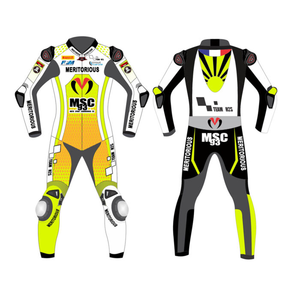 Men’s Custom Cowhide/Kangaroo Leather Racing Suit One Piece Jumpsuit/Traje with CE <b>Level</b> 2 Armor | Custom OEM Manufacturer - Product Image 1