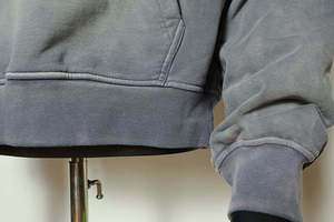 Sweat-shirt à capuche gris pour homme, coupe classique, couleur unie, décontracté, en molleton de coton, pour l'hiver, avec impression numérique brodée - Product Image 3