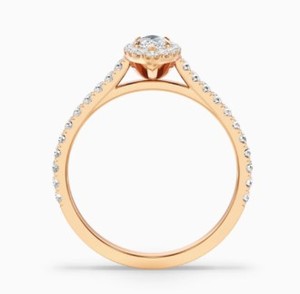 Bague de Fiançailles en Moissanite Taille Marquise avec Sertissage Griffe en Argent Sterling 925 Plaqué Or Rose, Élégante et Délicate, Idéale pour les Fêtes - Product Image 2