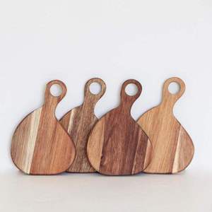Handcrafted Eco-Friendly Round Mango Wood Chopping <b>Board</b> Durable Food-Safe Cutting <b>Board</b> With Jute Handle For Home Hotel Usage - Product Image 1