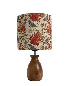 Decorative Modern Design Table Lamp Fabric Shade Styrene Diffuser E27 Bulb Included Wooden Base Soft Yellow Light for <b>Home</b> Decor - Product Image 2