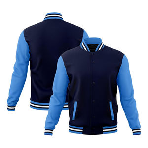 Plus Size Men's Winter Varsity Jacket-Breathable Windproof Leather Outdoor Jacket Customizable Sizes Colors Wholesale Available - Product Image 1
