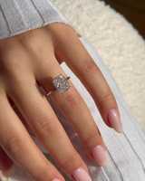 Bague de fiançailles en or massif 10K 14K 18K avec diamant ovale de 4 carats créé en laboratoire, certifié F VS IGI, alliance de mariage, bijoux fins sur mesure