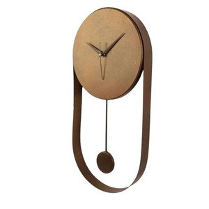 Industrial Retro Gold Metal Pendulum Wall <b>Clock</b> Creative Luxury Round <b>Art</b> <b>Clock</b> Large Decorative Wall Watch for Hotel Lobby Home - Product Image 1
