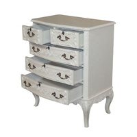 Meuble en bois de Style français peint en blanc ou commode Antique conçu pour les meubles de chambre à coucher de Style européen