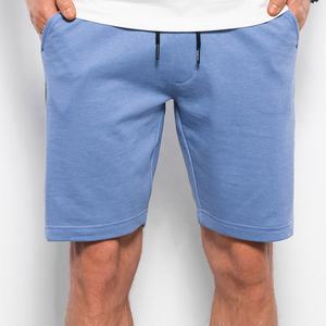 Shorts Bermuda en Coton Jaune Uni pour Homme avec Cordon de Serrage, Taille Mi-Haute Décontractée, Poches, Respirant, en Tissu Tricoté - Product Image 5