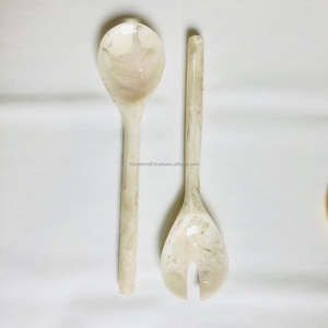 Juego de Servidores de Ensalada Decorativos para Mesa, Color Personalizado, 2 Cucharas y Tenedores, Utensilios para Ensalada de Resina, Aptos para Lavavajillas, Libres de BPA y Plomo - Product Image 4