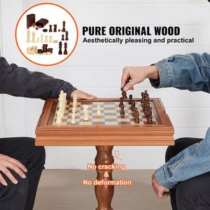 Tavolo da Scacchi in Legno Premium da 18 Pollici con Dama, Backgammon e Set di Giochi Deluxe - Confezione Personalizzata Disponibile - Product Image 2
