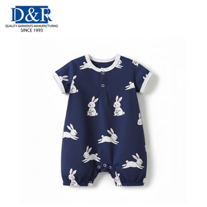 Conjunto de 2 Piezas para Bebés Niñas, Diseño Floral, Camisa Henley, Estilo Casual, Transpirable, con Detalle de Botones, Marca OEM de Malasia, Superventas - Product Image 3