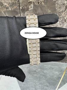 Reloj de Moissanita Analógico de Acero Inoxidable para Hombre, Estilo Hip Hop Iced, el Más Vendido, para Deportes, Negocios y Atuendos Antiguos, Venta al por Mayor - Product Image 2