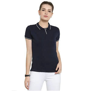 Best Supplier Bulk Quantity <b>Women</b> <b>Polo</b> <b>Shirt</b> <b>Black</b> White Heavyweight Garments Manufacturers With Custom Logo - Product Image 1