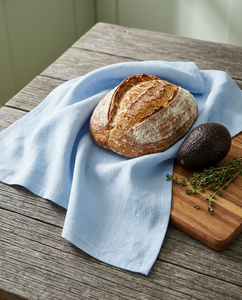 <b>Blue</b> Cotton Flour Sack Kitchen <b>Towel</b> Quick Dry Embroidered Tea <b>Towel</b> Disposable Eco-Friendly Solid Color Absorbent Cloth for - Product Image 5
