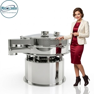 Machine de tamisage vibratoire numérique automatique en acier inoxydable Micron India avec cœur PLC, haute productivité pour le tamisage de poudre de papier et de granulés - Product Image 1