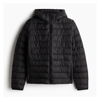 Veste de course unisexe longue vert foncé avec capuche, fermeture éclair, imperméable, coupe-vent, respirante, séchage rapide, réfléchissante, rembourrée de duvet