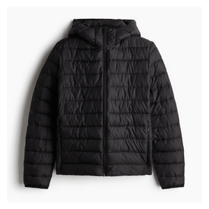 Men's Women's Brown Hooded Puffer Jacket Zipper Closure Filling Waterproof Breathable Windproof Casual Summer Wear Regular Fit - Product Image 3