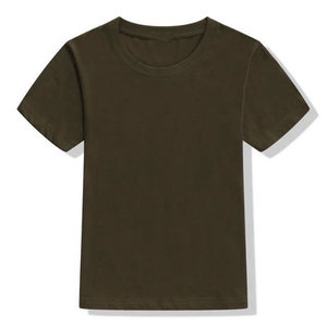 Camiseta de Manga Corta con Cuello Redondo para Hombre, Color Rojo Sólido, Informal, Tejido de Punto, 100% Algodón, Corte Regular, Teñido Liso - Product Image 4