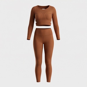 Conjunto Deportivo de Yoga de 2 Piezas para Mujer con Logotipo Personalizado de Alta Calidad, Ropa de Gimnasio Ligera, Diseño de Ropa Deportiva Activa - Product Image 1