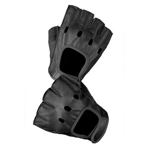 Guantes de Motociclismo Transpirables y Flexibles de Cuero Vacuno Resistentes a las Vibraciones para Hombre y Mujer, de Medio Dedo y Dedo Completo - Product Image 6