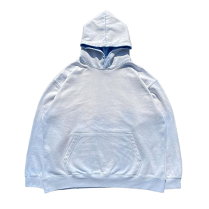 Survêtement Homme Gris Clair Délavé à l'Acide Personnalisé Effet Vieilli et Bords Bruts, Coton Molletonné Lourd Automne, Vente en Gros ODM - Product Image 2