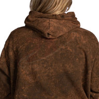 Sweat à capuche oversize pour femme, style hip-hop, délavé à l'acide, couleur unie, hiver, streetwear, manches longues