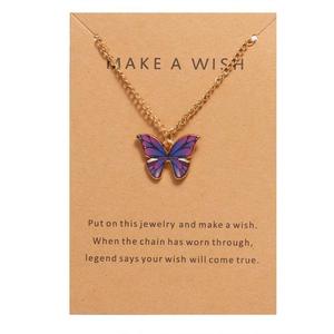 Hot Sale Lab Created Fashion Card Resin <b>Cross</b> <b>Chain</b> Pendant Necklace Alloy Bohemian Enamel Butterfly Trendy Women Daily Life - Product Image 5