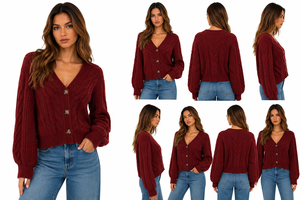 Women's Autumn Knitted Winter <b>Cardigan</b> <b>Coat</b> With Embroidered Pattern And Button Decoration Sweater For Streetwear - Product Image 6