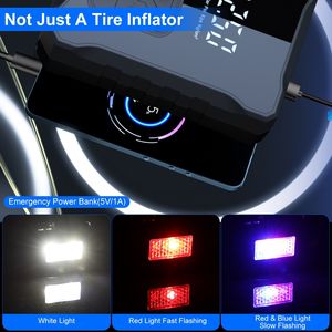 Inflador de Neumáticos Digital Inalámbrico de 150 PSI con Luz LED y Compresor de Aire con Banco de Energía de Emergencia para Autos, Motocicletas, Bicicletas y Balones - Product Image 4