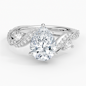 BOJ 4 Pear Cut 925 <b>Silver</b> Pear Cut Side Stone Prong Set <b>Solitaire</b> Engagement <b>Ring</b> GRA Certified 2ct D Color VVS1 Anniversary - Product Image 1