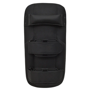 Protections de tibia en néoprène noir avec sangles Velcro réglables pour adultes, équipement d'entraînement d'arts martiaux - Product Image 2