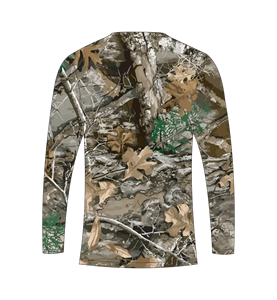 T-shirt à manches longues pour homme, personnalisé, sublimation, camouflage arboral, pour la chasse, la pêche, les sports athlétiques et l'entraînement. - Product Image 3