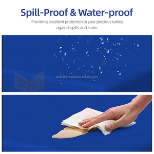 PE Stock Disposable Polyester <b>Plastic</b> Film <b>Table</b> <b>Covers</b> Elastic Waterproof Oilproof Simple Style Round/Square Options for - Product Image 6