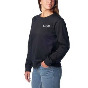 Sweat-shirt personnalisé pour femme en coton épais, sweat-shirt uni à manches longues pour femme - Product Image 6