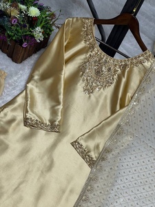 Conjunto de Salwar Kameez para Mujer de Primera Calidad, Nuevo, Completamente Cosido, Listo para Usar, con Relieve, de Seda Pura Reversible, para Fiestas Casuales, Todas las Temporadas - Product Image 6
